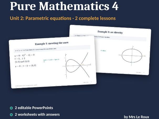 P4 Unit 2: Parametric Equations (Edexcel IAL)