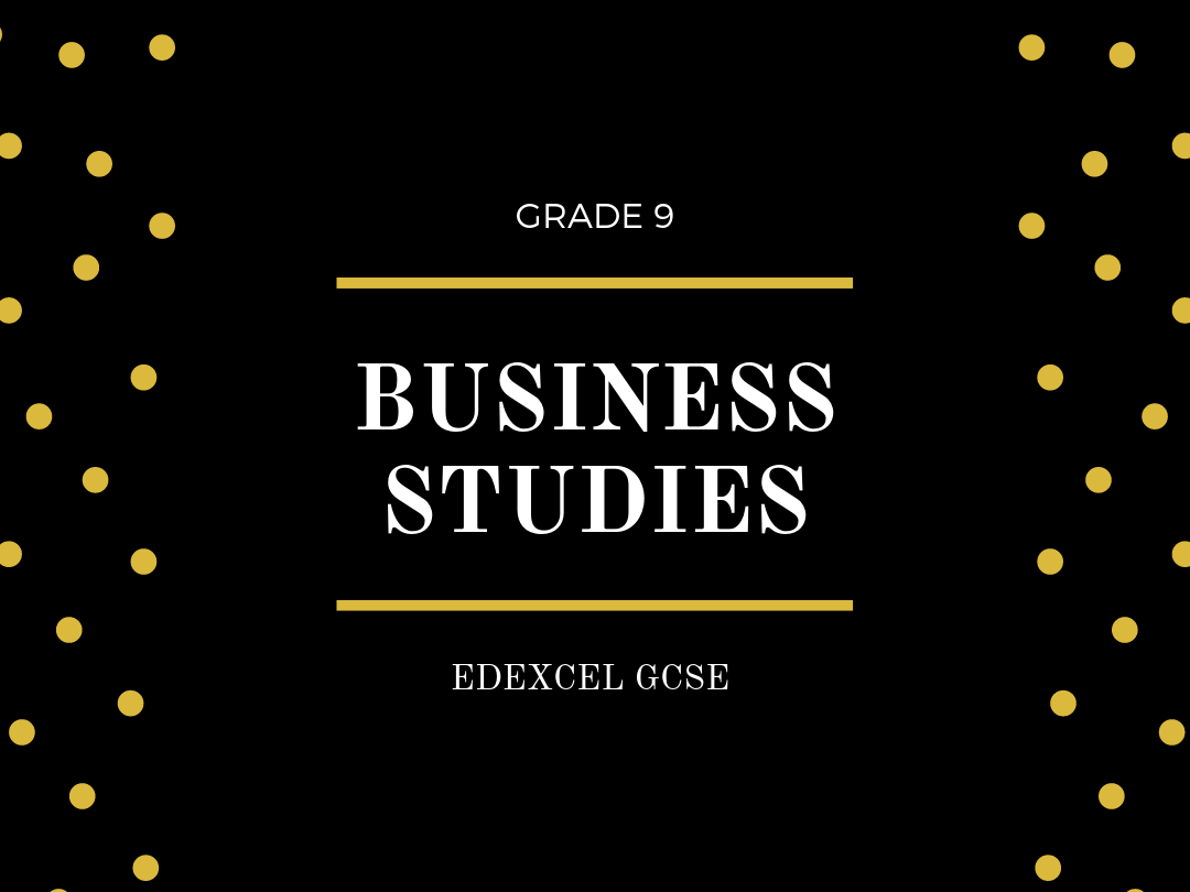 BUSINESS STUDIES FLASHCARDS EDEXCEL GCSE