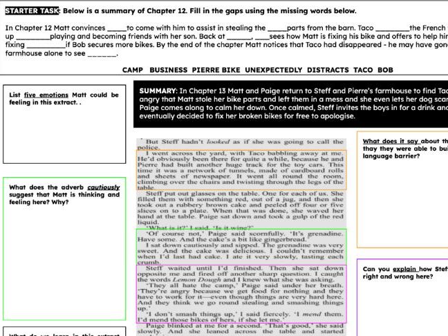 "After Tomorrow" Chapter 13 Extract Analysis