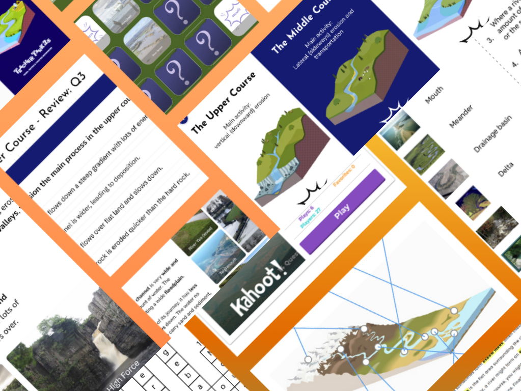 KS3/GCSE Physical Geography - River Features Resources Bundle
