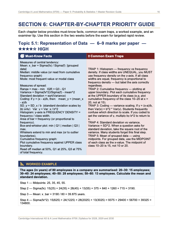 CIE A level Mathematics 9709 Paper 5 Probability & Statistics 1 ...