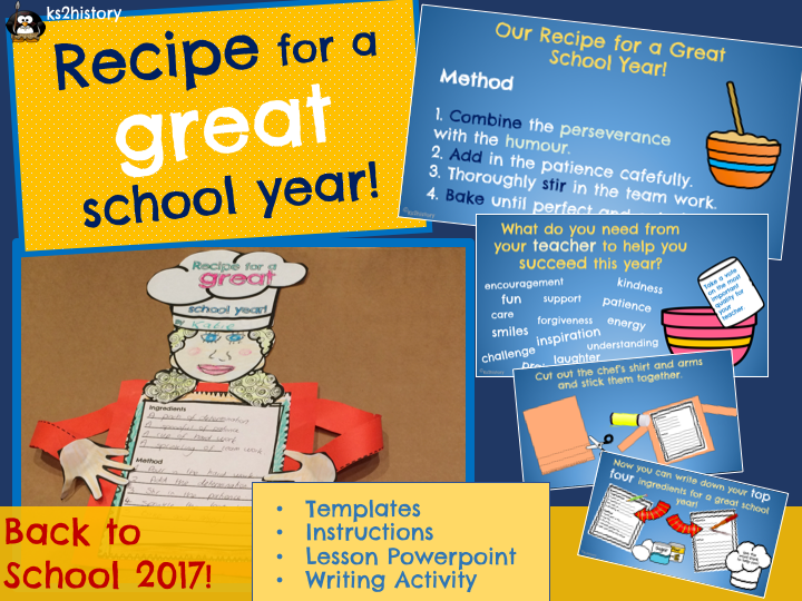 Recipe for a Great School Year Back to School! by KS2History