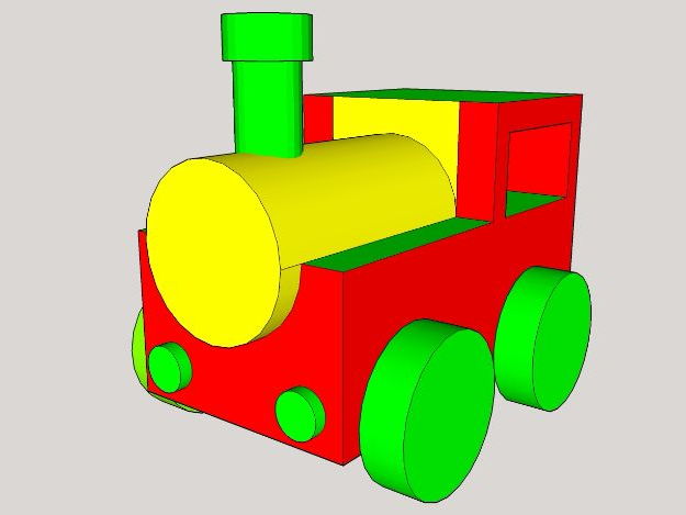 Sketchup Make Basics - Wooden Toy Train