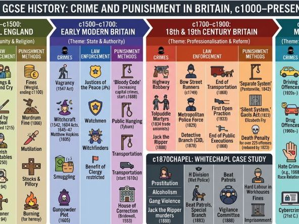 GCSE History Crime and Punishment Timeline