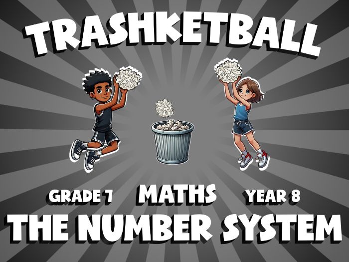 The Number System TRASHKETBALL Maths Game | No-Prep Year 8 Review Activity