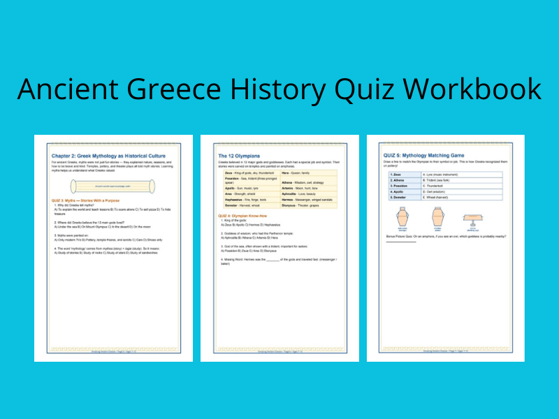 Ancient Greece History Quiz Workbook