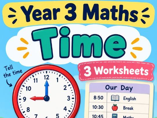 Year 3 Maths – Time | 3 Printable Worksheets