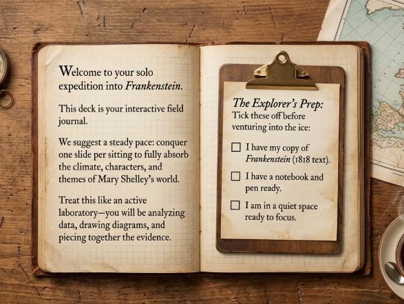 Frankenstein Study Guide | Mary Shelley Self-Paced Slide Deck | Independent