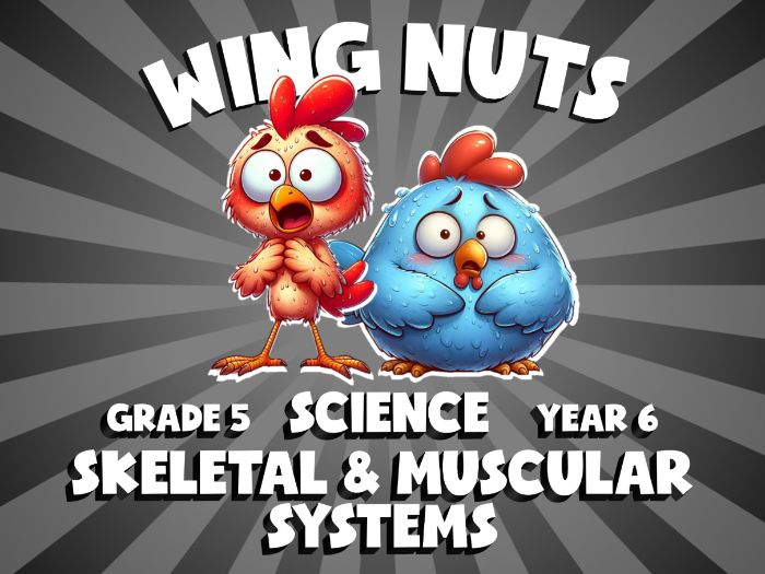 Skeletal & Muscular Systems WING NUTS Science Game | No-Prep Year 6 Review Activity