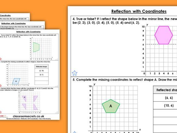 Reflection worksheets ks2 pdf image
