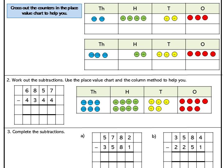 Subtraction with more than 4 digits Easy