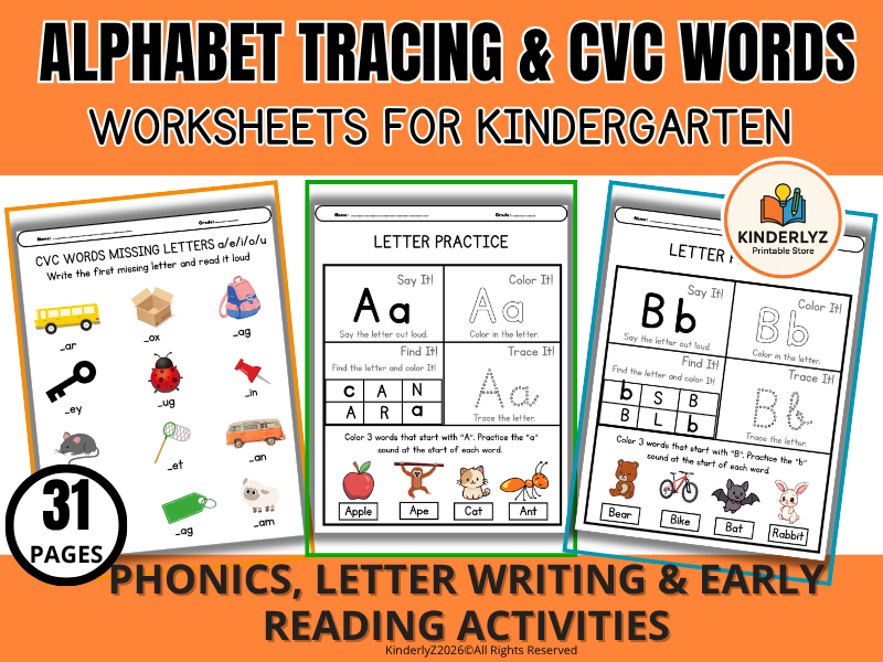 Kindergarten Phonics & Early Reading Pack