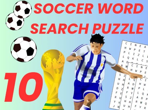 10 Soccer Word Search Puzzles