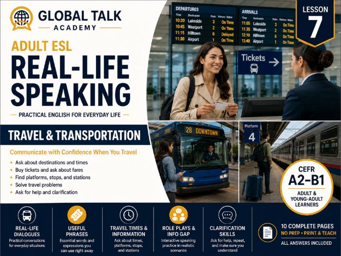 Adult ESL Travel & Transportation | A2-B1