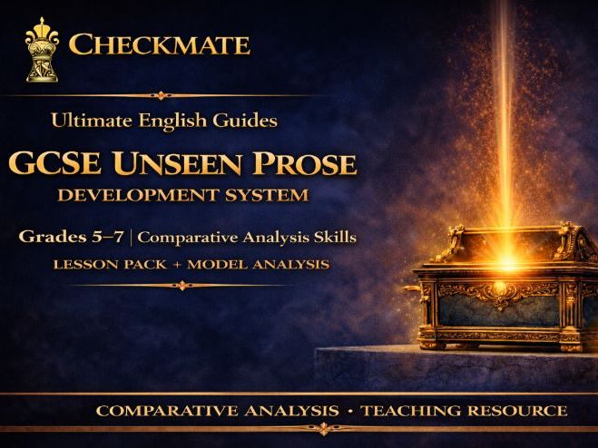 GCSE Unseen Prose Comparative Analysis | Grade 5–7 | Lesson Pack + Model Analysis
