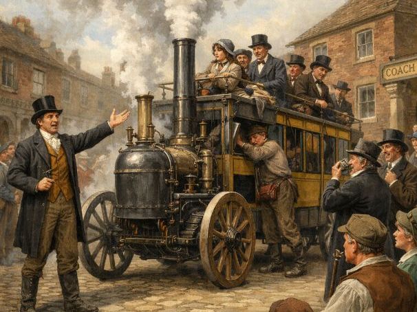 WRITING EXERCISE        WHAT WAS THE 1803 STEAM BUS ALL ABOUT?