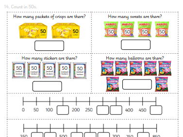 Count in 50s Worksheet