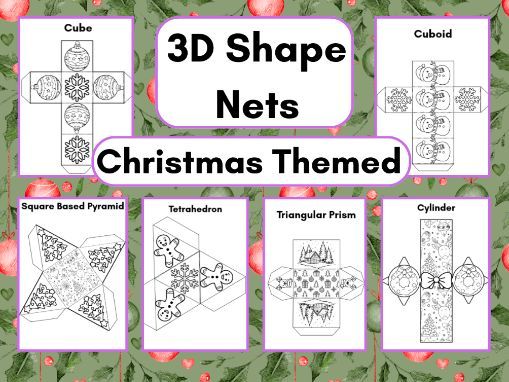3D Shape Nets - Christmas Themed