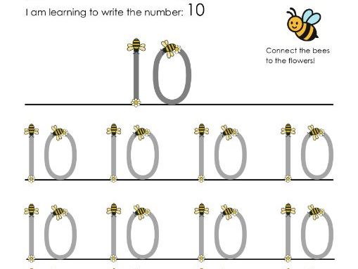 Number formation - EYFS - Number 10