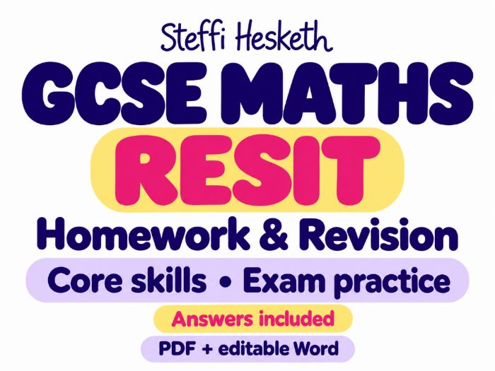 GCSE Maths Resit Homework & Revision Booklet