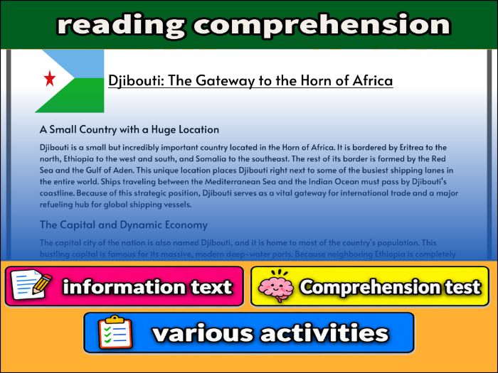 Djibouti: The Gateway to the Horn of Africa- Reading Comprehension, Worksheet & Activities