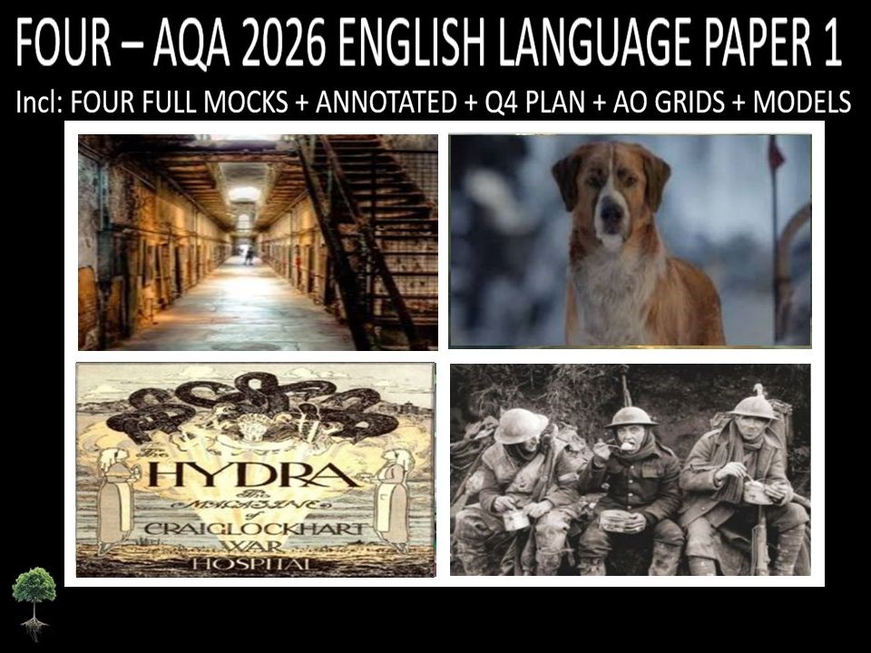FOUR - AQA PAPER 1 | 2026 FULL MOCKS | ANNOTATED | Q4 PLAN | AO GRIDS | MODELS