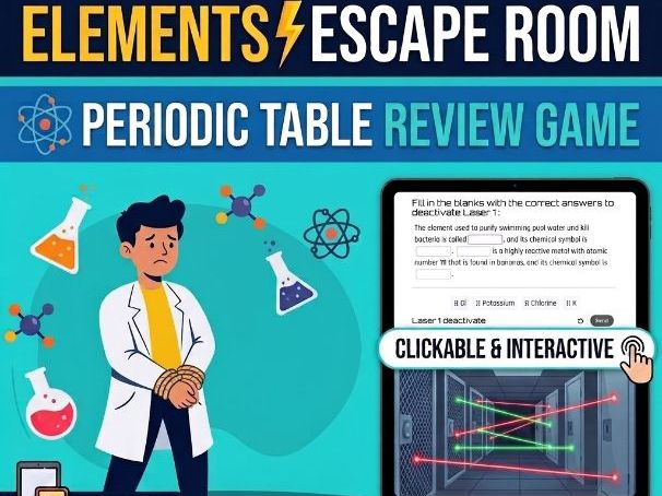 Elements & Periodic Table Digital Escape Room | Part 5: Rescue Professor Neo  | KS3 Science Game