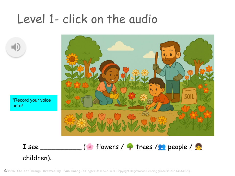 WIDA Grade 2 Speaking & Listening: Flower Garden (ESL Scaffolded)