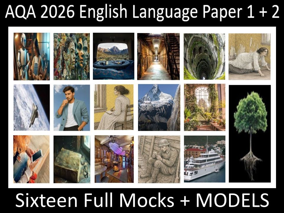 Sixteen AQA 2026 English Language Paper 1 + 2 | MODELS