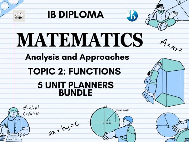 Complete IBDP Mathematics AA Topic 2: Functions - 5 Unit Planner Bundle | 35 Lesson Plans