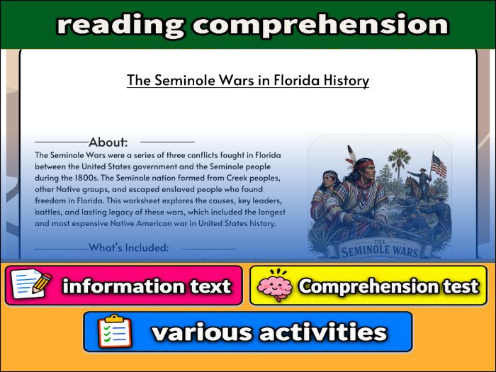 The Seminole Wars in Florida History  & Comprehension ����Vlogt