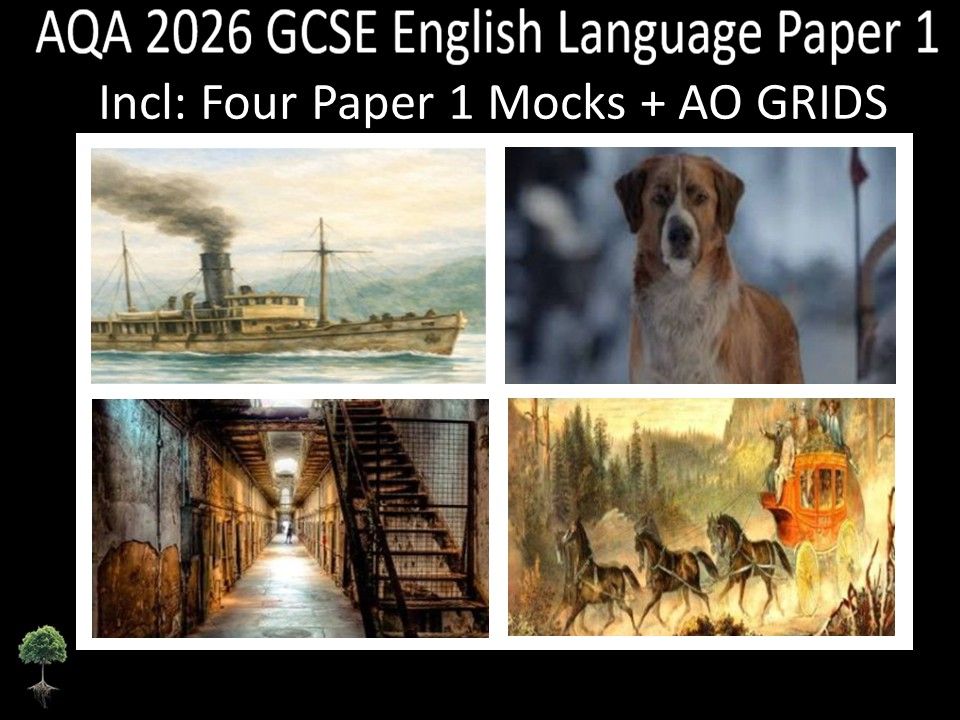 Four AQA 2026 GCSE English Language Paper 1 Mocks | AO Grids
