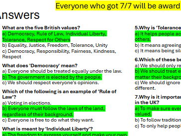 Living as a Community - PSHE (British Values)