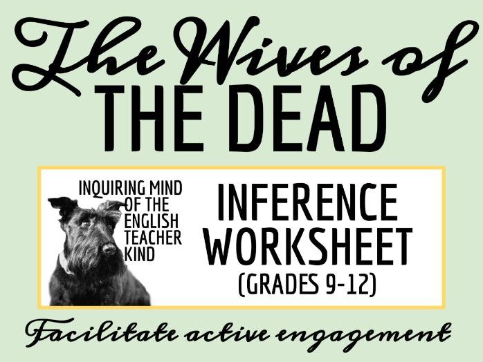 "The Wives of the Dead" by Nathaniel Hawthorne Close Reading Worksheet