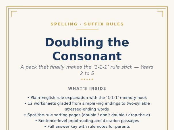 Doubling the Consonant