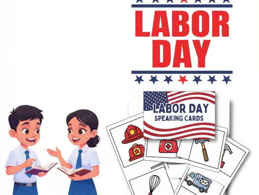 Labor Day Speaking Cards | Community Helpers ESL Oral Language conversation card