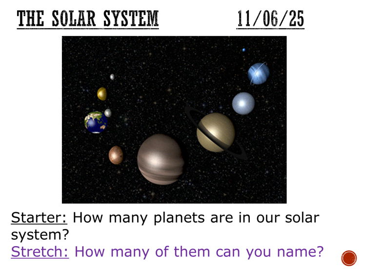 The solar system - complete lesson (KS3)