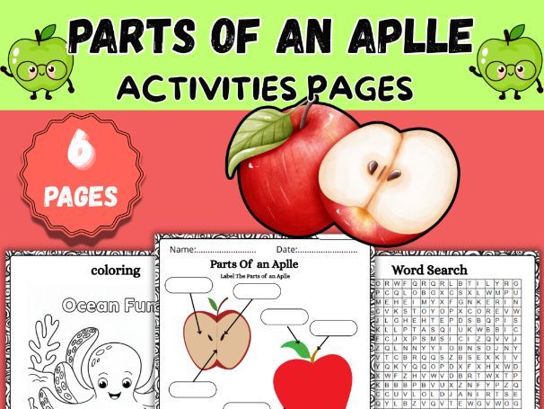 Parts of an Apple Worksheet |Apple Anatomy