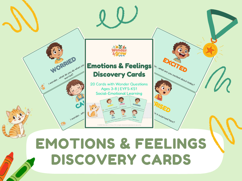 Emotions & Feelings Cards | SEL Ages 3-8