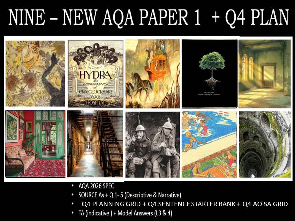 NINE - NEW AQA PAPER 1 | 2026 FULL MOCKS |  Q4 PLAN
