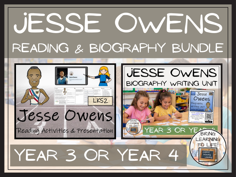 Jesse Owens Reading Comprehension & Biography Bundle | LKS2
