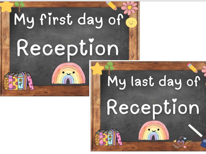 First and last Day of Reception Sign