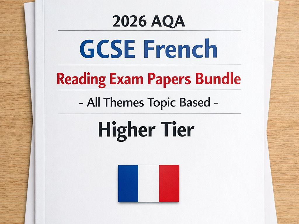 2026 AQA GCSE French Reading Exam Papers Bundle - All Themes Topic Based (Higher Tier)