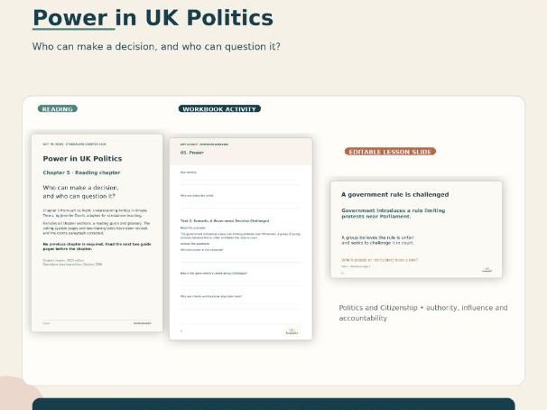Power in UK Politics: Lesson Pack