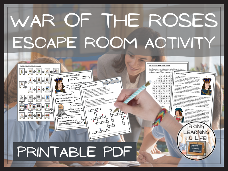 War of the Roses Escape Room Activity