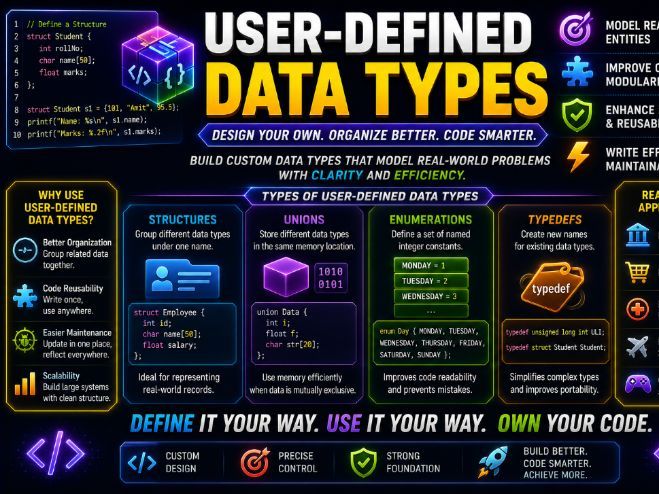 User-Defined Data Types | CS PPT +Worksheets +Activity + Mcq Quiz + Answers_Marking Scheme