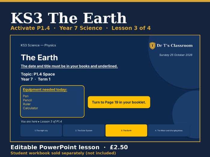 KS3 Activate P1.4 Space: The Earth