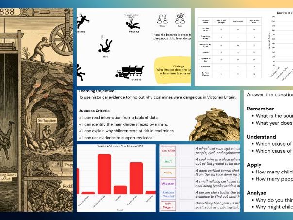 KS2 Victorian England/KS2 Numeracy - Accidents in Coal Mines: Source Handling Lesson