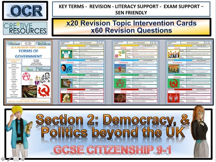 GCSE Citizenship Politics Beyond the UK Revision Topic Cards OCR