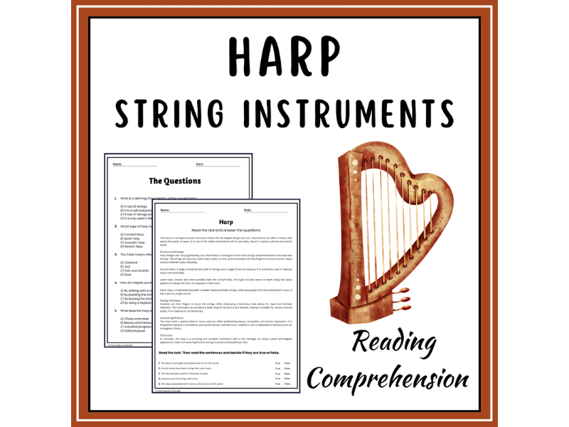 Harp Reading Note Harp Reading Comprehension Passages & Questions Worksheets | Teaching ...